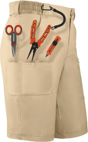 Palmyth Men's Fishing Short Quick Dry 10.5 Sun Protection UV UPF 50  Cargo Shorts Water Resistant for Saltwater Freshwater