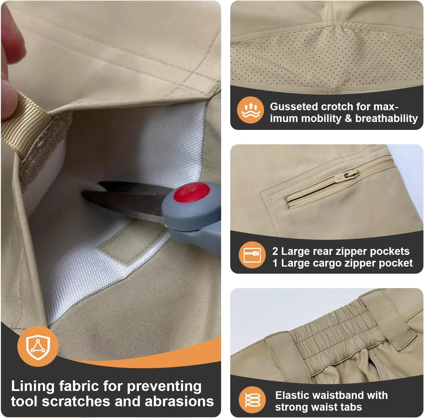 Palmyth Men's Fishing Short Quick Dry 10.5 Sun Protection UV UPF 50  Cargo Shorts Water Resistant for Saltwater Freshwater