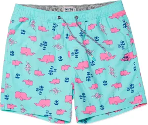 Party Pants USA Mens Swim Trunks, Characters, Stretch Swimming Board Shorts, 5.5 Inseam