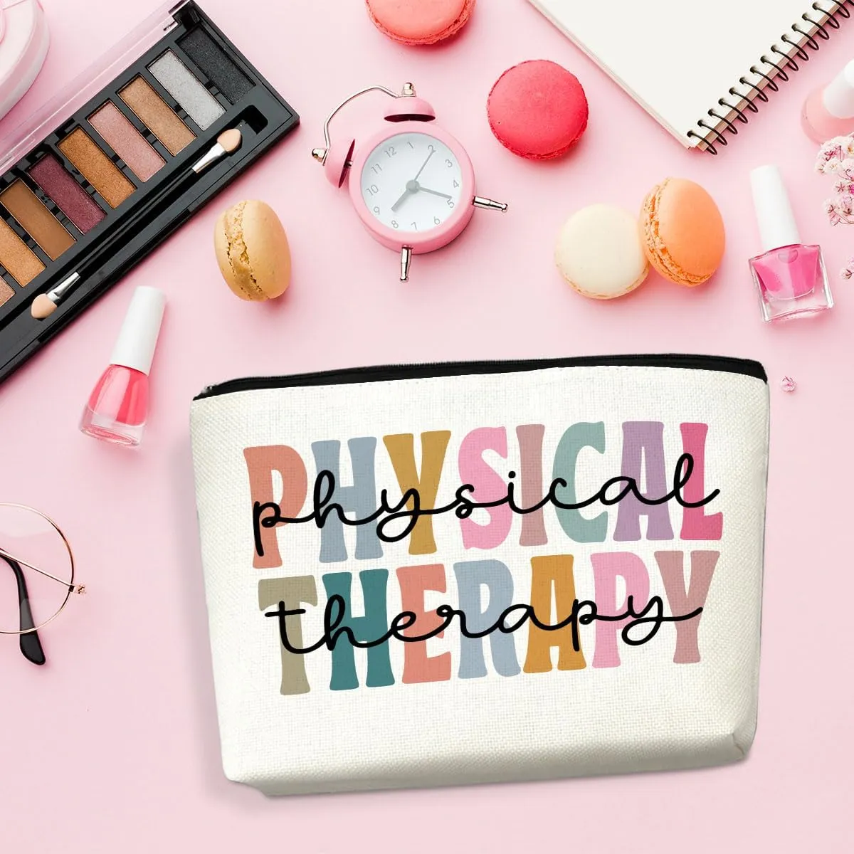 Physical Therapy Gifts for Therapist - Makeup Bag for Physiotherapist Women, Female, Her, Coworker, Friend - Cosmetic Travel Toiletry Bag Zipper Pouch for Christmas Birthday