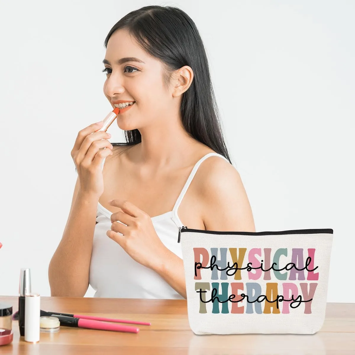 Physical Therapy Gifts for Therapist - Makeup Bag for Physiotherapist Women, Female, Her, Coworker, Friend - Cosmetic Travel Toiletry Bag Zipper Pouch for Christmas Birthday