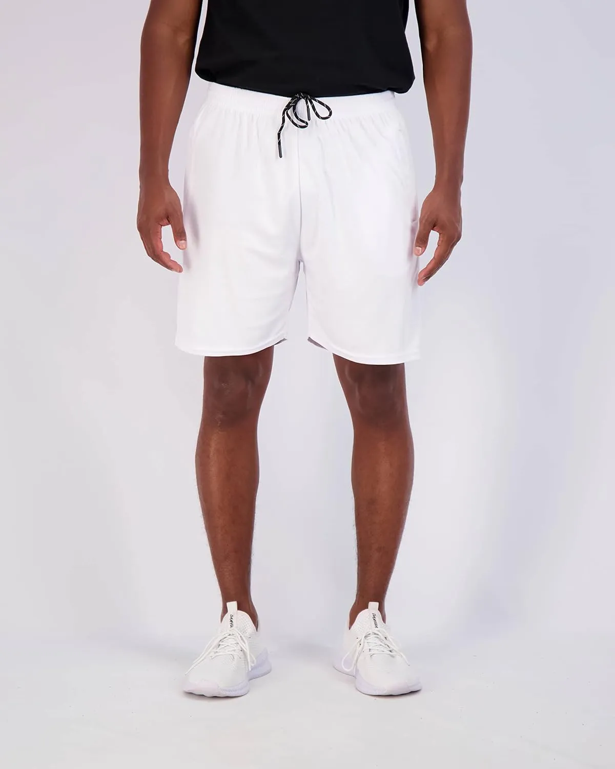 Real Essentials 4 Pack: Men's 7" Athletic Running Quick Dry Mesh Shorts with Zipper Pockets (Available in Big & Tall)
