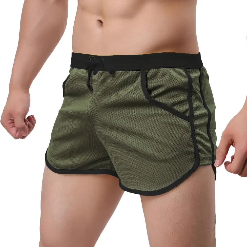 Rexcyril Men's Running Workout Bodybuilding Gym Shorts Athletic Sports Casual Short Pants