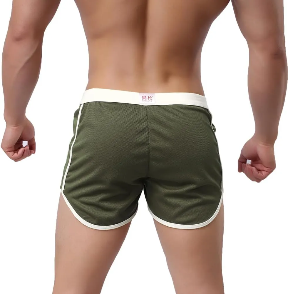 Rexcyril Men's Running Workout Bodybuilding Gym Shorts Athletic Sports Casual Short Pants