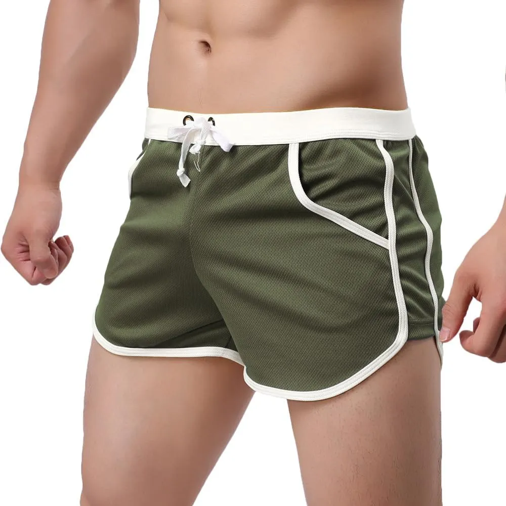 Rexcyril Men's Running Workout Bodybuilding Gym Shorts Athletic Sports Casual Short Pants