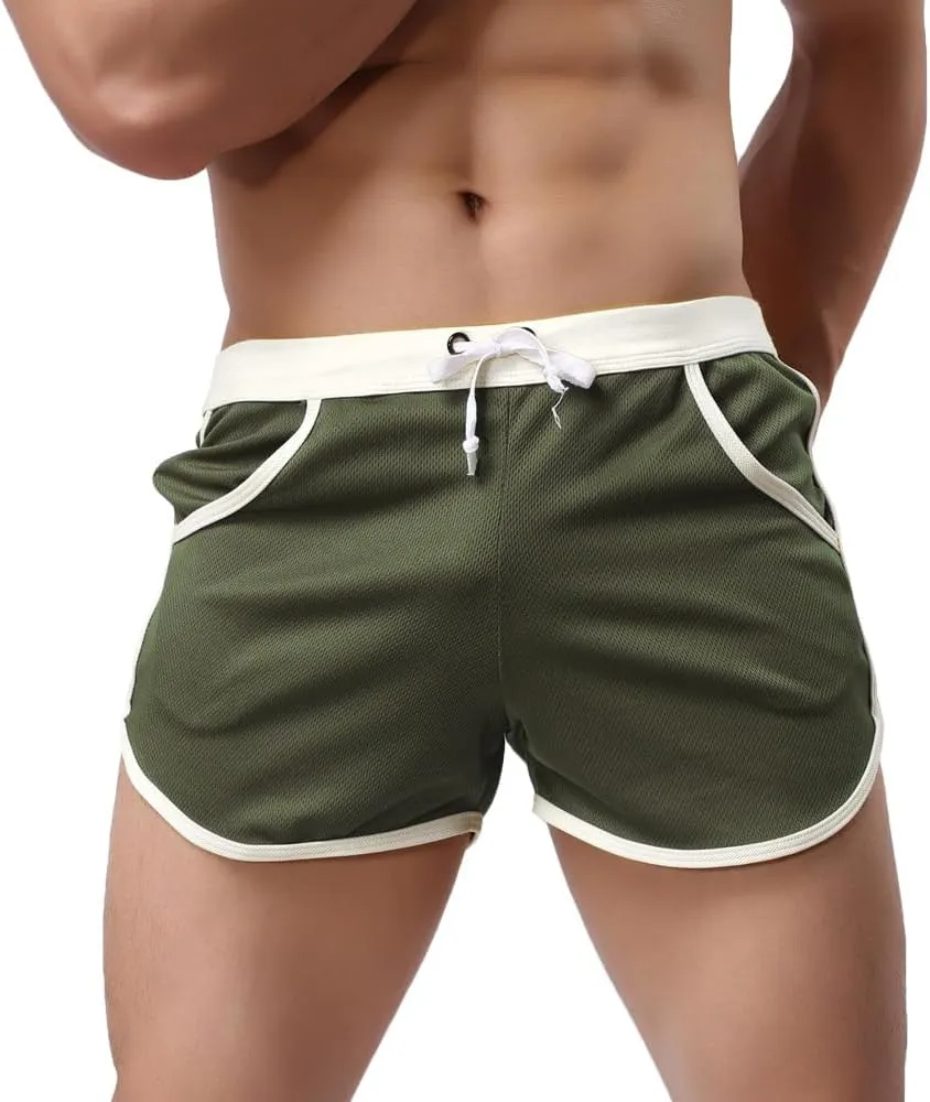 Rexcyril Men's Running Workout Bodybuilding Gym Shorts Athletic Sports Casual Short Pants