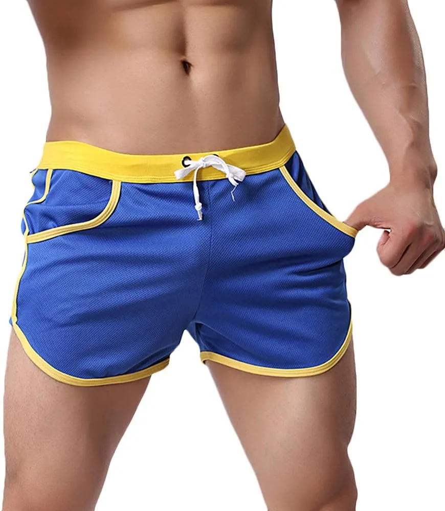 Rexcyril Men's Running Workout Bodybuilding Gym Shorts Athletic Sports Casual Short Pants
