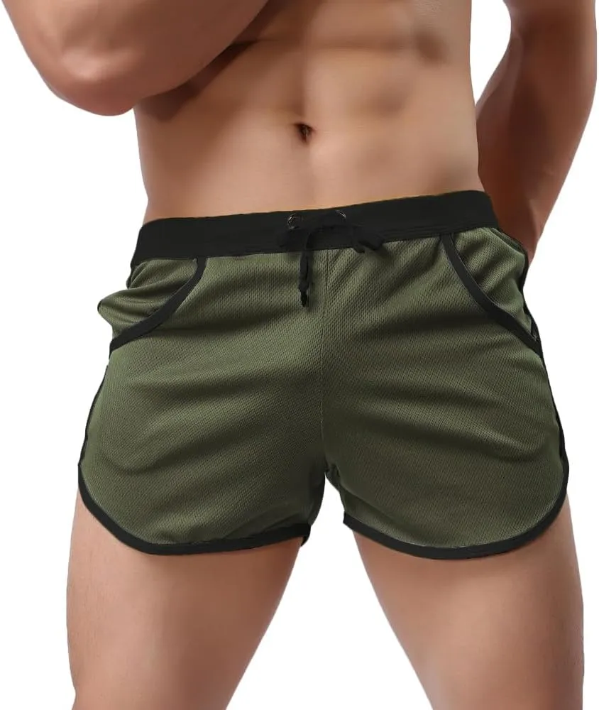 Rexcyril Men's Running Workout Bodybuilding Gym Shorts Athletic Sports Casual Short Pants