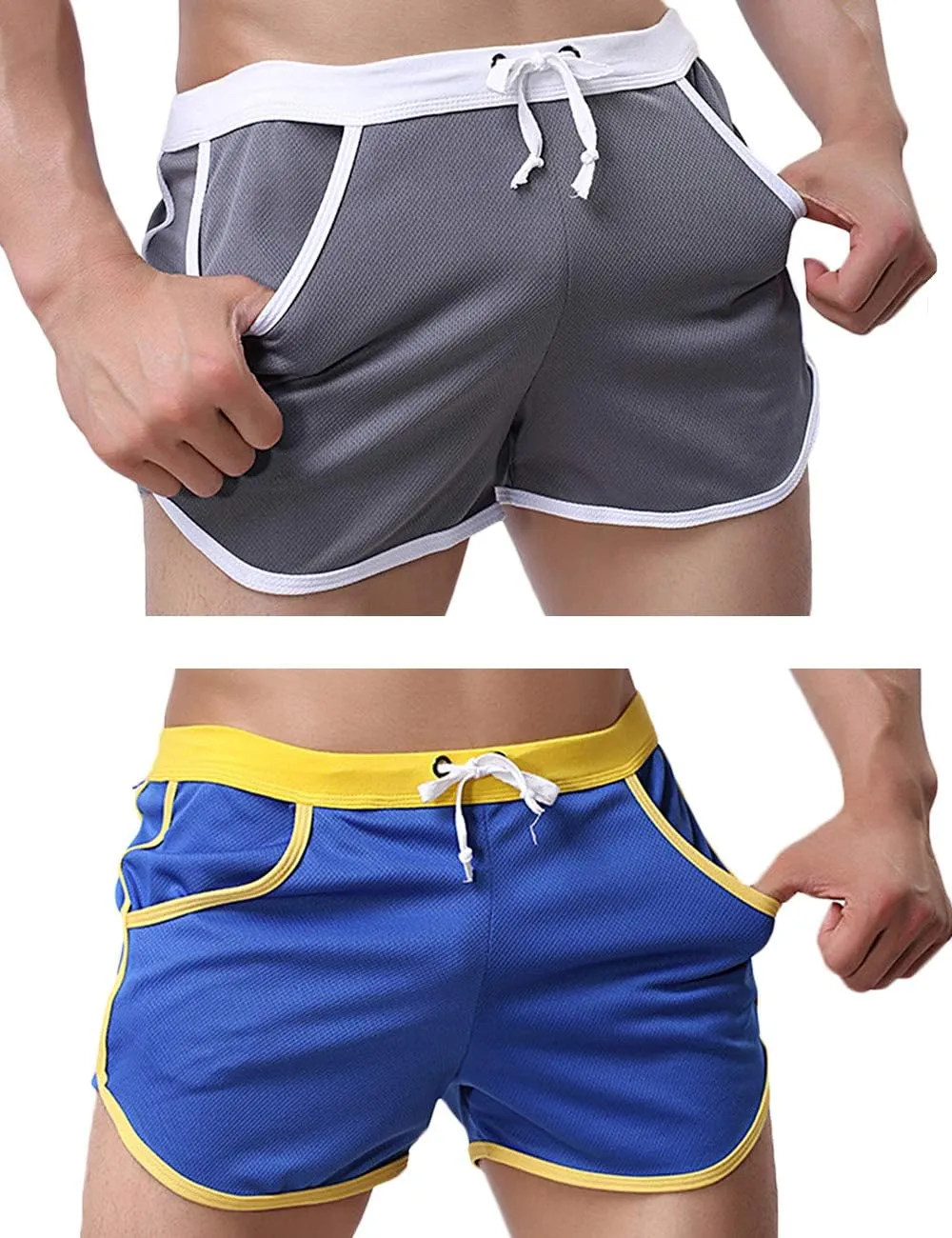 Rexcyril Men's Running Workout Bodybuilding Gym Shorts Athletic Sports Casual Short Pants