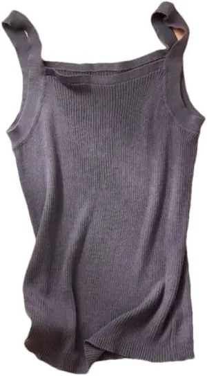 Rfmfkkg Women'S Silk Cotton Camisole Vest Wide Shoulder Straps Bottom Top Tank Tops For Women