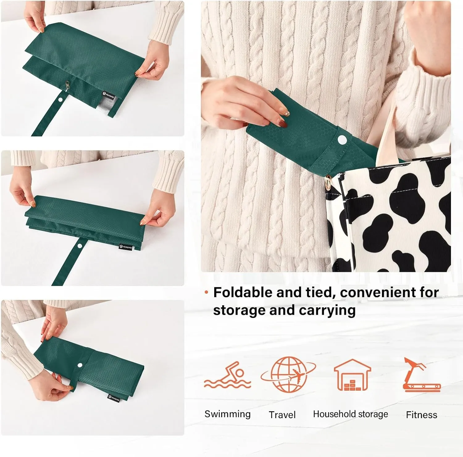 Rich Black Travel Packing Bags Foldable Suitcase Organizer Bags Set Travel Bag Organizer for Luggage