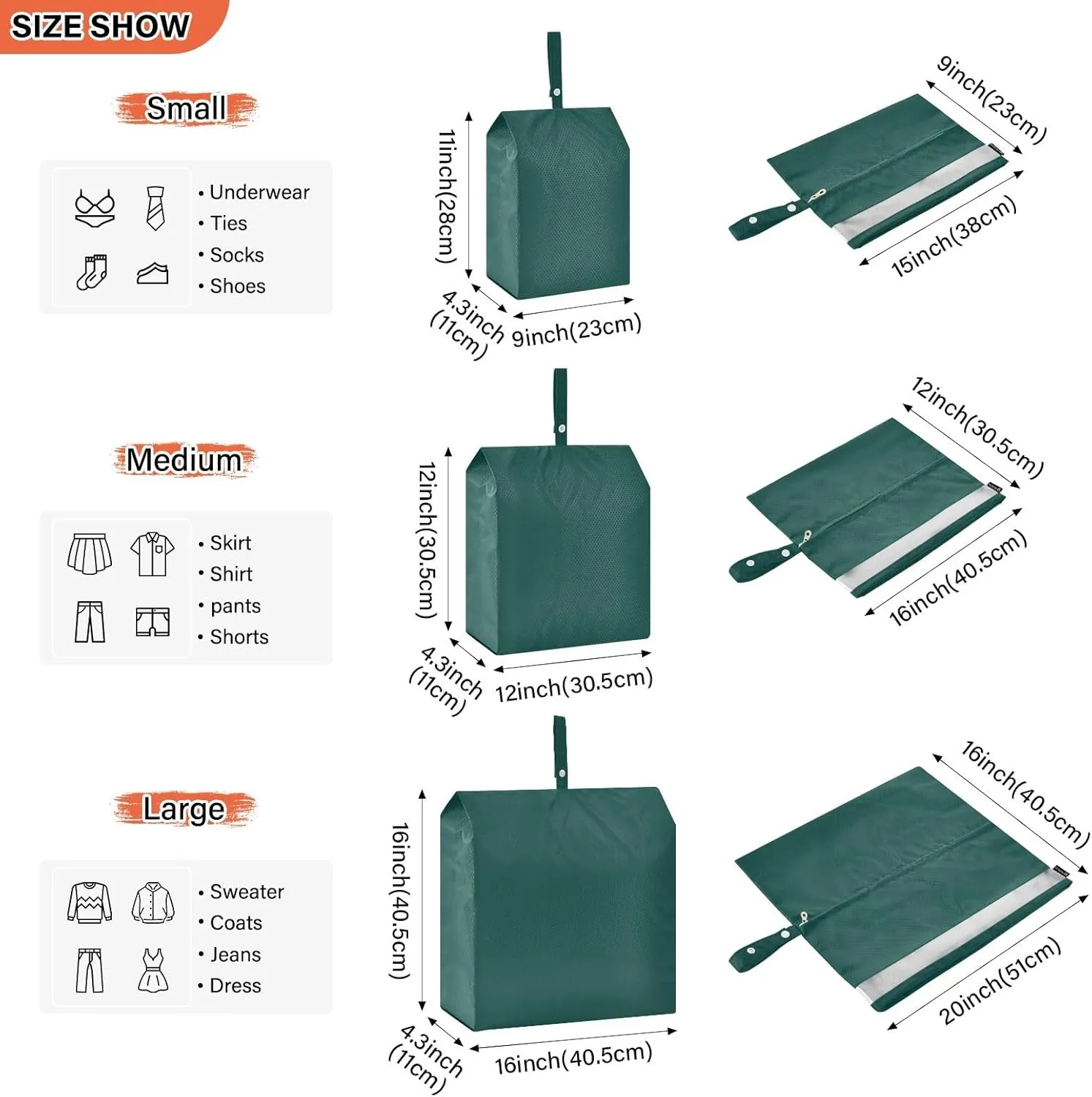 Rich Black Travel Packing Bags Foldable Suitcase Organizer Bags Set Travel Bag Organizer for Luggage