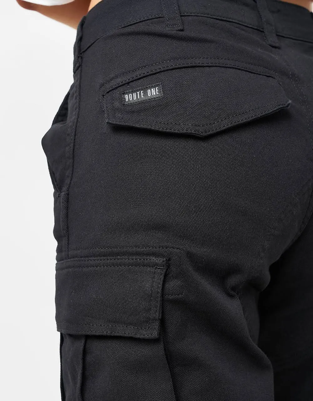 Route One Classic Cargo Pants - Black