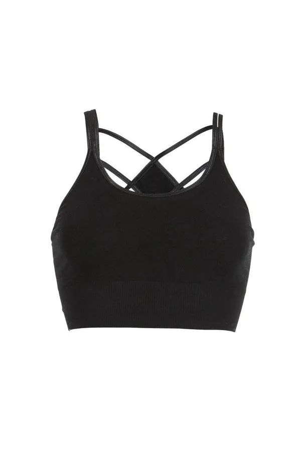 RUN & RELAX // MULTIPLE STRING BAMBOO BRA - BEAUTIFUL BLACK