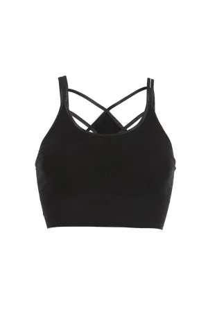 RUN & RELAX // MULTIPLE STRING BAMBOO BRA - BEAUTIFUL BLACK