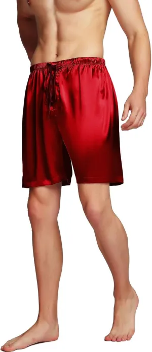 SIHA Men's Satin Pajama Boxer Shorts with Elastic Waistband, Pants S-4XL