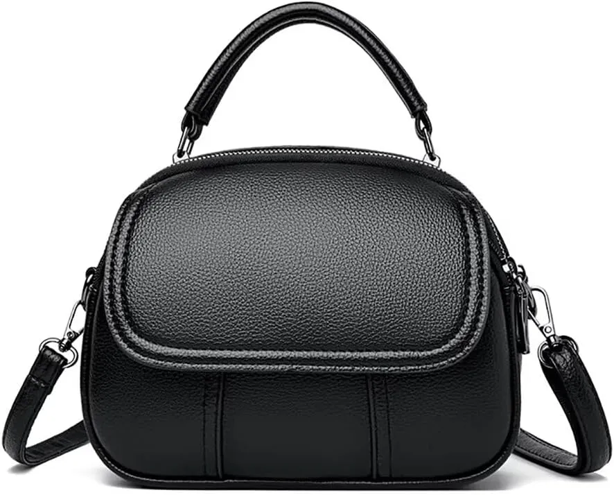 Small Crossbody Purse for Women PU Leather Top Handle Satchel Purse Cell Phone Purse Shoulder Handbag Travel Purse