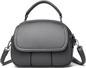 Small Crossbody Purse for Women PU Leather Top Handle Satchel Purse Cell Phone Purse Shoulder Handbag Travel Purse