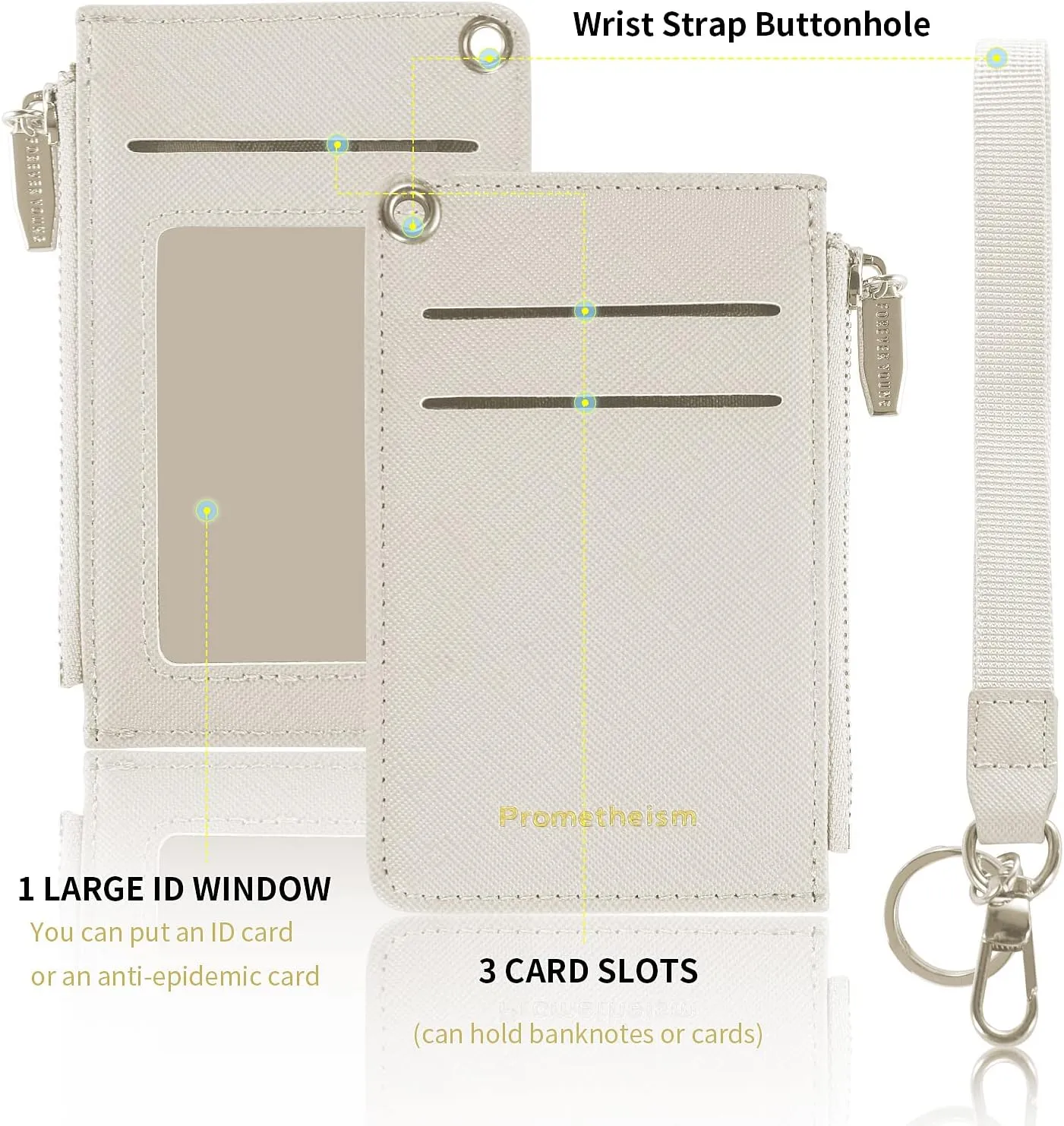 Small Wallets for Women Slim Leather Card Case Holder Wallet Coin Change Purse with Keychain