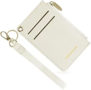 Small Wallets for Women Slim Leather Card Case Holder Wallet Coin Change Purse with Keychain