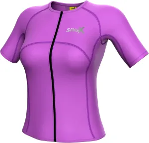 Sparx Women's Aero Tri Tank Short Sleeve Tri Tops Triathlon Tank Women Race Cycling Swim Bike Run