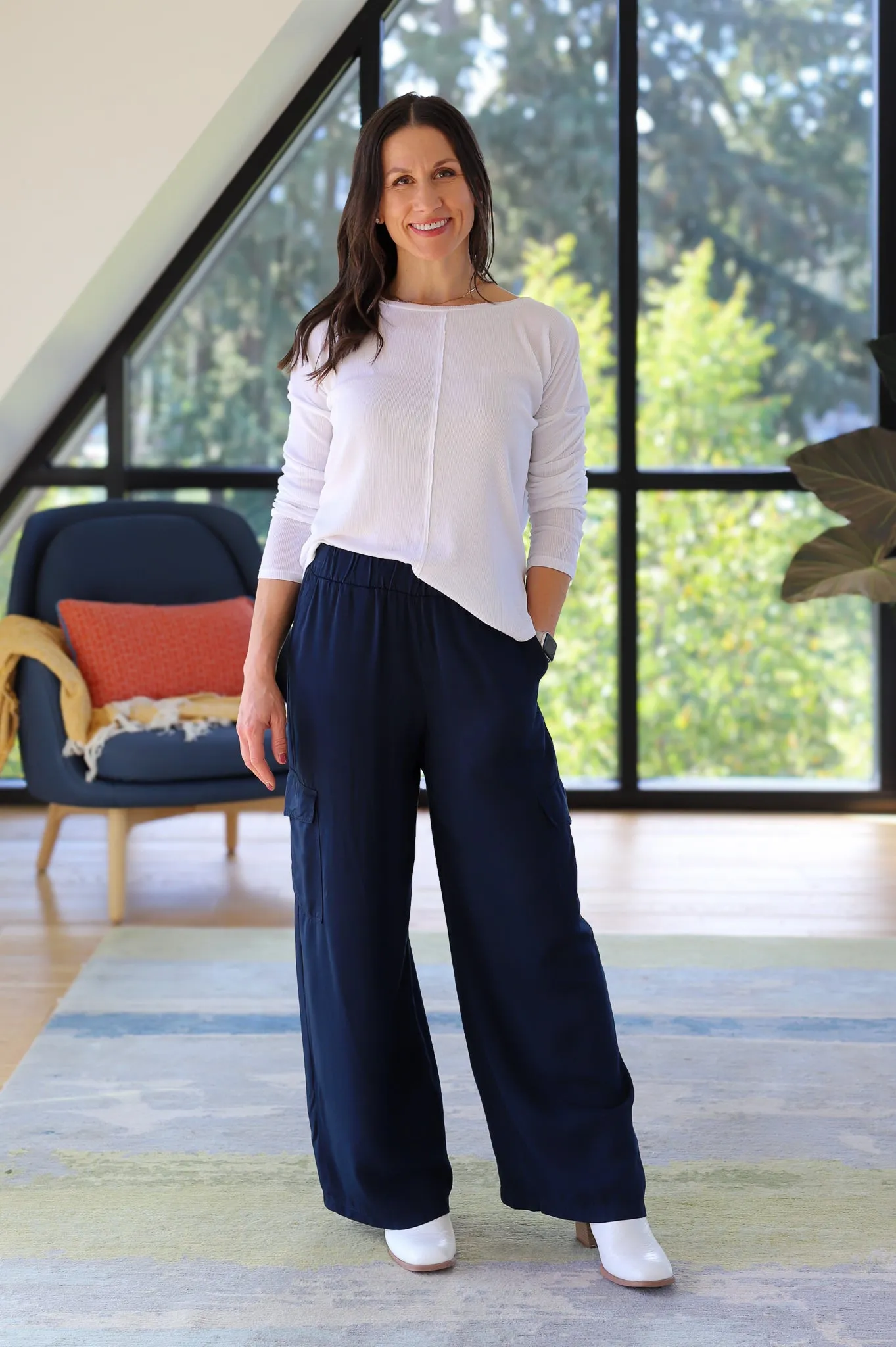 Stateside Dove Modal Wide Leg Cargo Pant