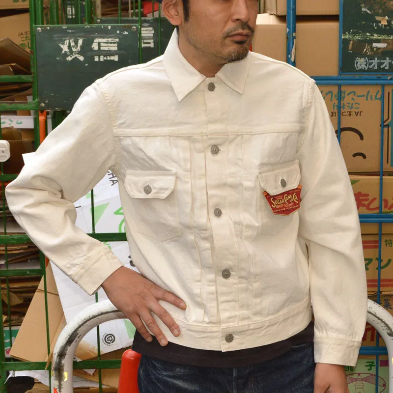 SUGAR CANE "SC15720" 13oz. White Denim Jacket 1953 Model
