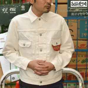 SUGAR CANE "SC15720" 13oz. White Denim Jacket 1953 Model