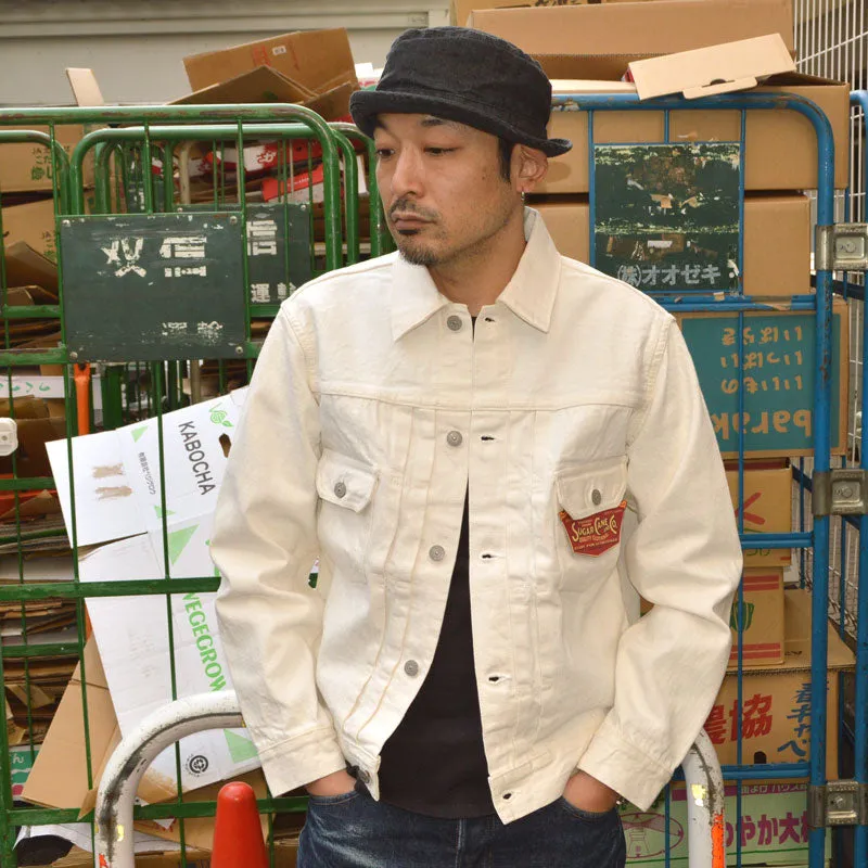 SUGAR CANE "SC15720" 13oz. White Denim Jacket 1953 Model