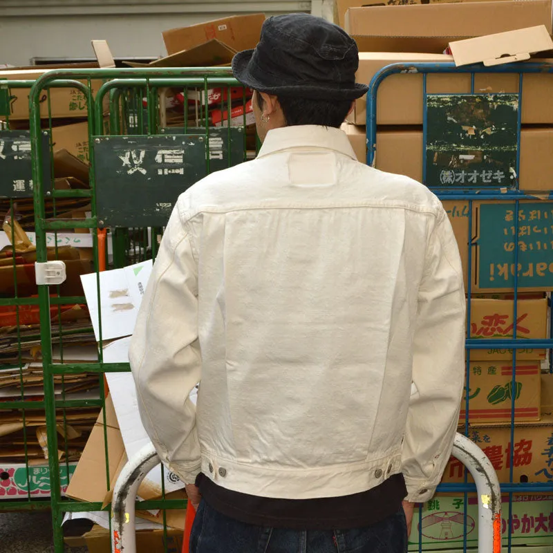 SUGAR CANE "SC15720" 13oz. White Denim Jacket 1953 Model
