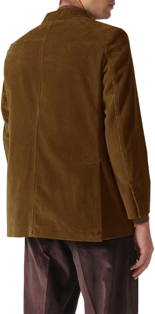 Suit for Men Corduroy Jacket Slim Fit Single Breasted Blazers Mens Sport Coats Tweed Jacket Formal Clothes