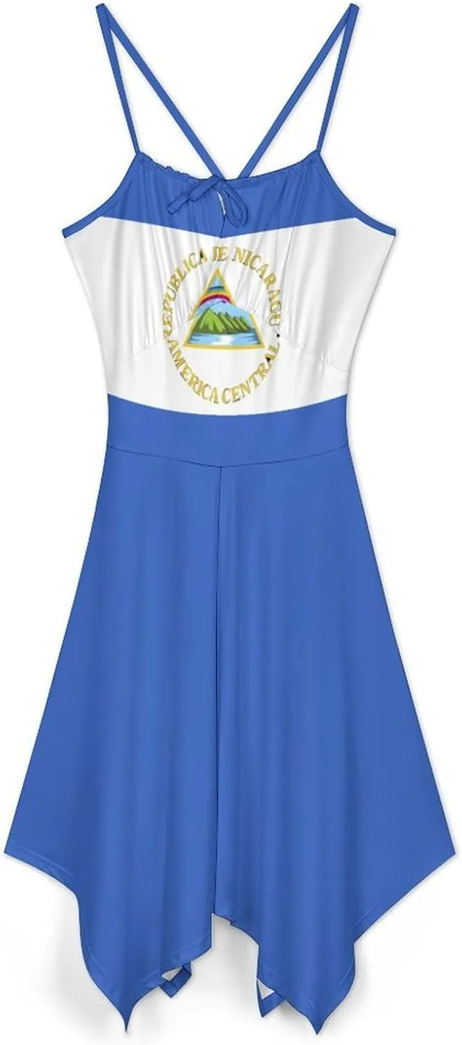Summer Dresses for Women Northern Mari-ana Lslands Flag Camisole Dress Casual Loose Beach Dresses