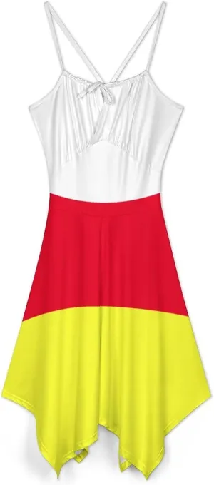 Summer Dresses for Women Northern Mari-ana Lslands Flag Camisole Dress Casual Loose Beach Dresses