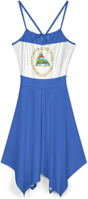 Summer Dresses for Women Northern Mari-ana Lslands Flag Camisole Dress Casual Loose Beach Dresses