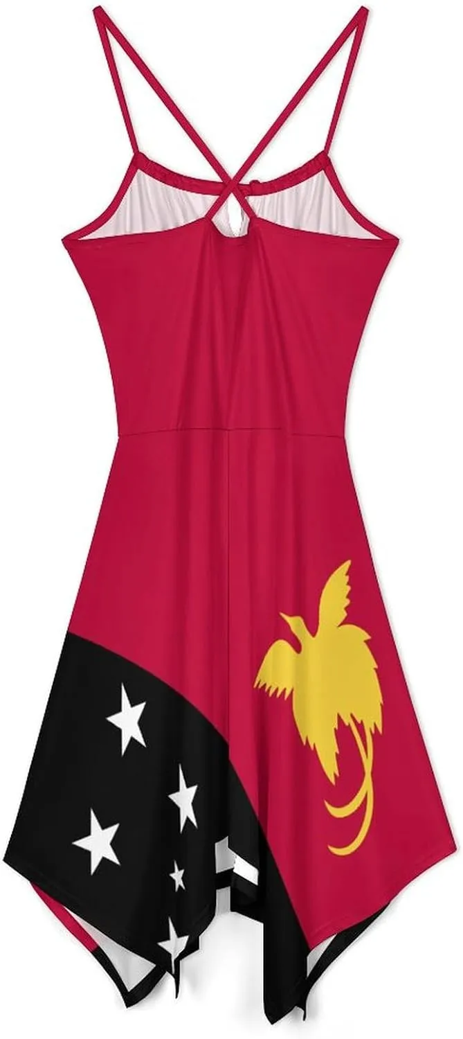 Summer Dresses for Women Northern Mari-ana Lslands Flag Camisole Dress Casual Loose Beach Dresses