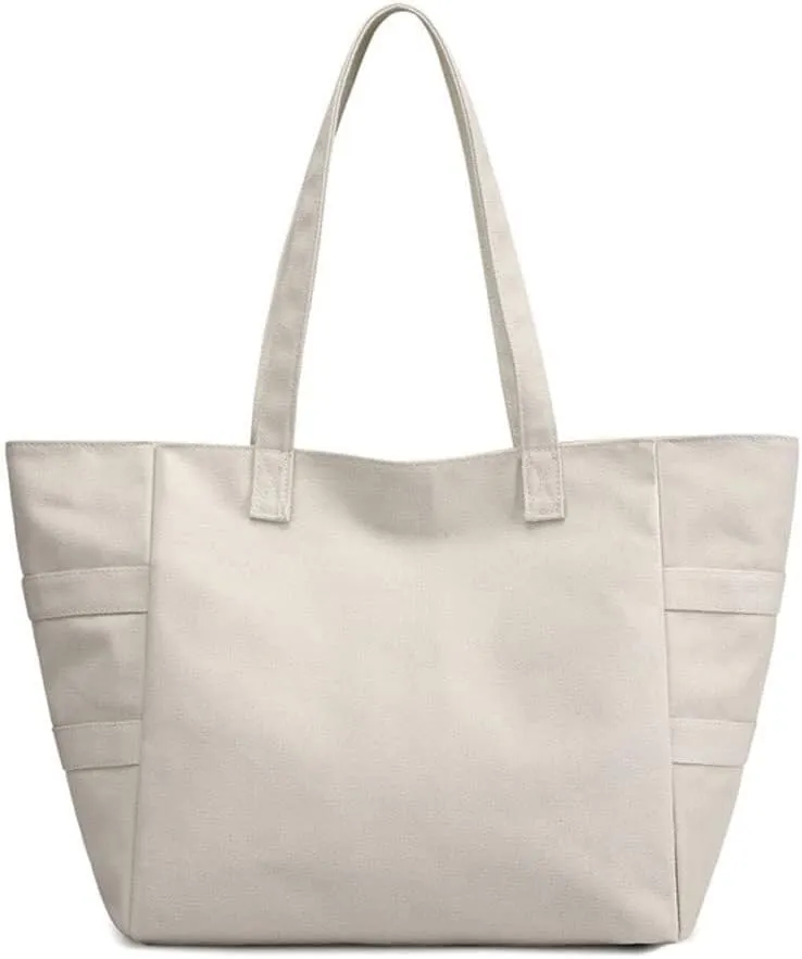 Tote Retro Reusable Satchel Commuter Purse for Women Work Canvas Shoulder Large Capacity Cloth Hobo Handbag