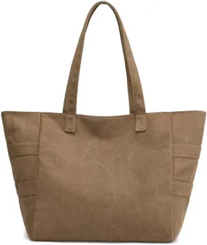 Tote Retro Reusable Satchel Commuter Purse for Women Work Canvas Shoulder Large Capacity Cloth Hobo Handbag