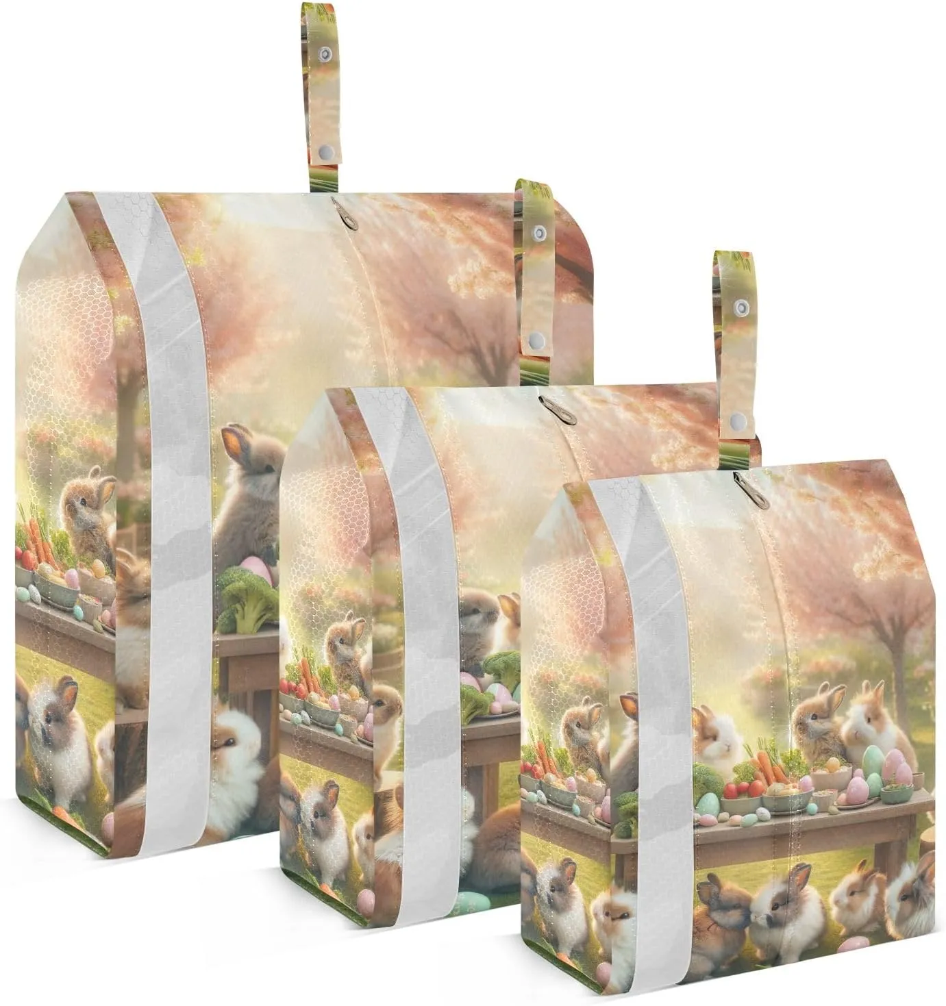 Travel Packing Bags Bunnies Easter Party 3 Set Packing Cubes Luggage Packing Organizers