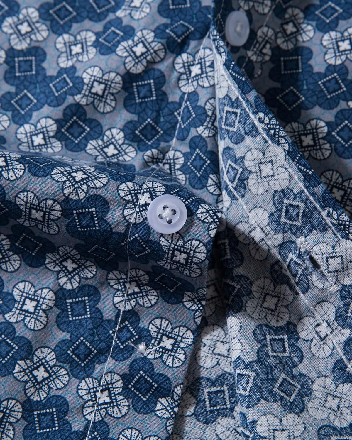 TUNEVUSE Mens Long Sleeve Floral Dress Shirt Flowered Pattern Print Button Down Shirts Cotton