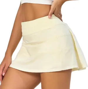 VIPONES Women Tennis Skirt Golf Skorts Athletic Mid-Rise with Pockets Inner Shorts Sport Workout Pleated Pickleball