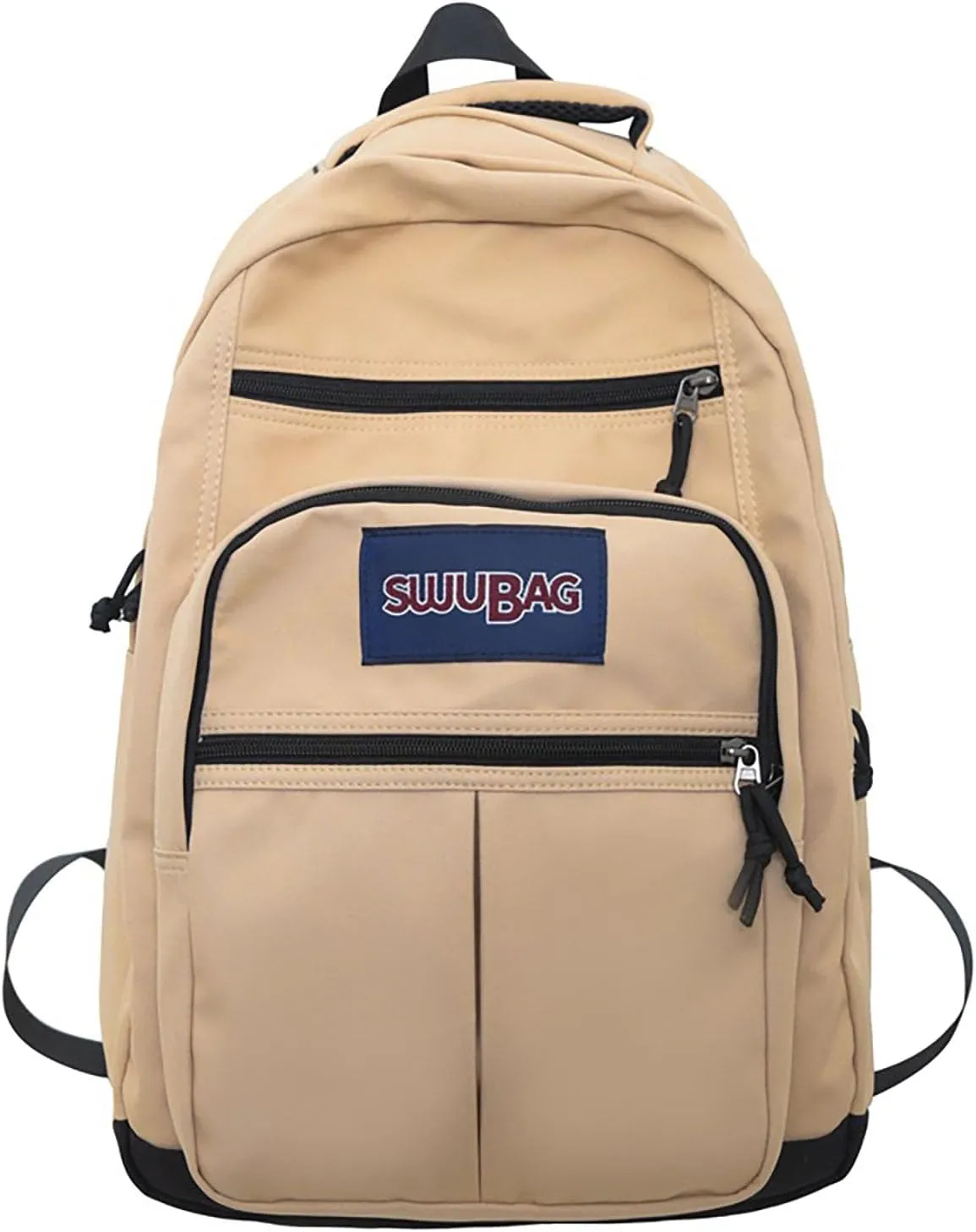 Waterproof 14 Inch Laptop Backpack Lightweight College Outdoor Hiking Travel Daypack with Anti-Theft Pocket (Khaki)