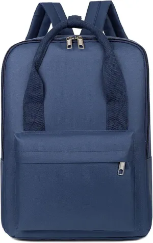 Waterproof 14 Inch Laptop Backpack Oxford College Business Travel Daypack for Men Women (Dark Blue)