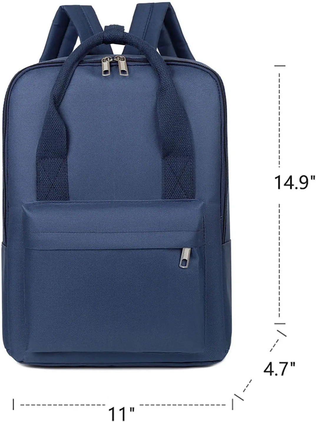 Waterproof 14 Inch Laptop Backpack Oxford College Business Travel Daypack for Men Women (Dark Blue)