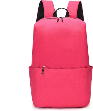Waterproof Lightweight 14 Inch Laptop Backpack for Travel Outdoor Sport College Men Women (Pink)