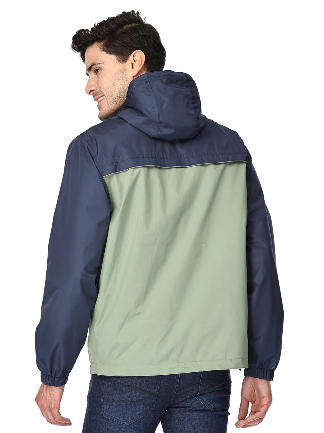 Waterproof Seam Sealed Reversible Ghia Green Rainwear Jacket