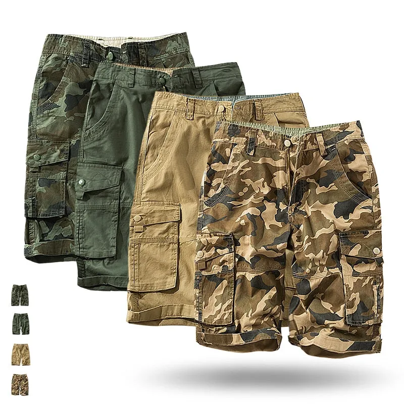 West Louis Mens Military Camouflage Cargo Shorts