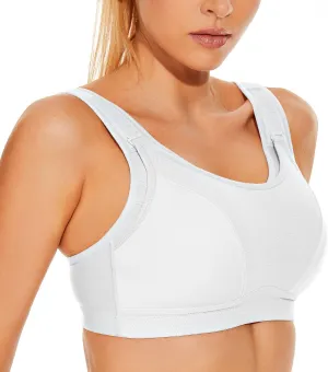 Wingslove Womens Sports Bras High Impact Adjustable Wireless Plus Size Sports Bra Full Figure Large Bust Workout Running Bra