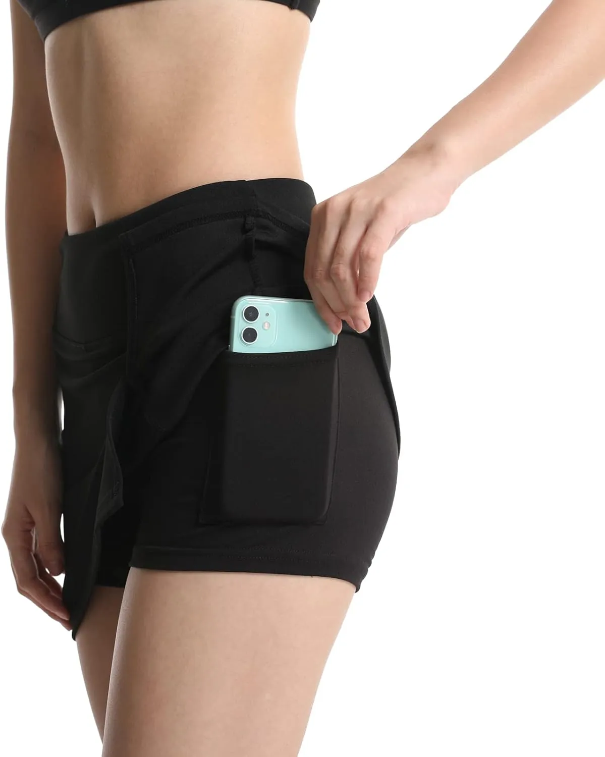 WKLOUYHE Tennis Skirts for Women Golf Athletic Skirts Mini Workout Running Shorts with Pockets