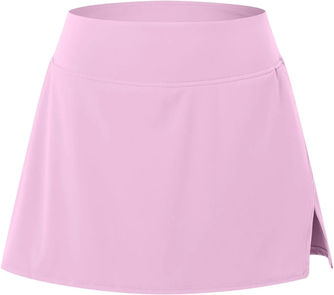 Women Tennis Skirt with Trousers Sports High Waist Skirt with 2 Pockets Side Slit Summer Fitness Skirts Running