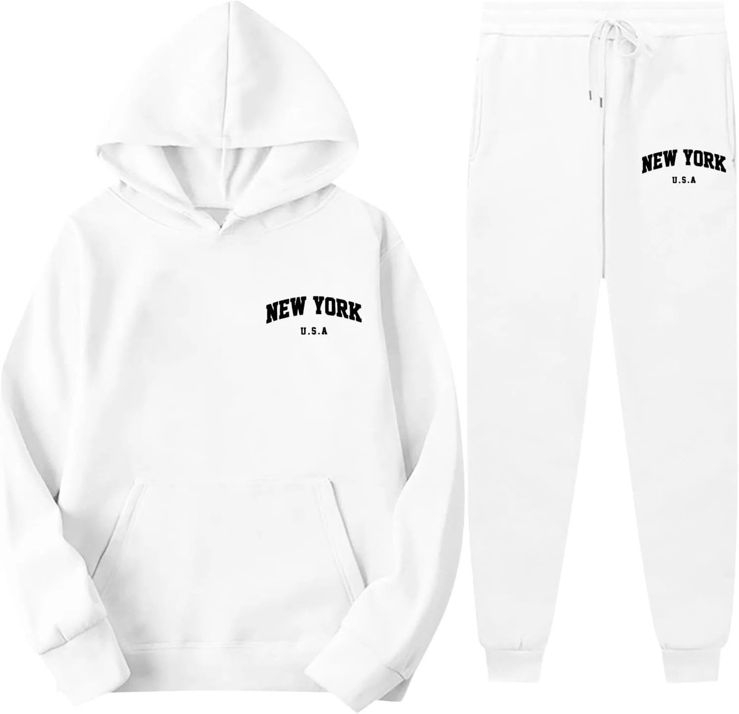 Womens 2 Piece Outfits Lounge Half Zip Hoodie Sweatsuit Sets Oversized Sweatshirt Baggy Fall Fashion Sweatpants 2025